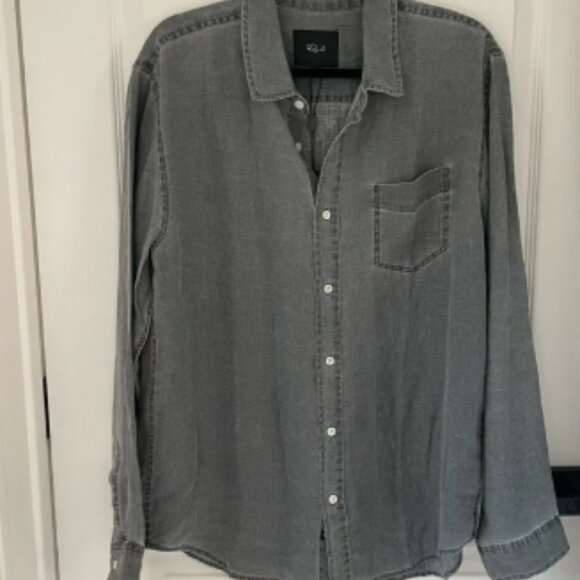 Rails NWT Gray Vintage Wash Long Sleeve Button Down Shirt - Picture 1 of 5